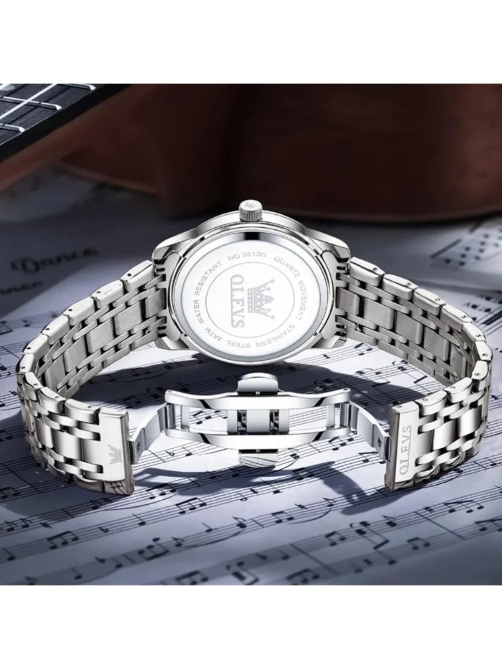 Classic Large Face Stainless Steel Dress Watch for Men - Stylish & Durable